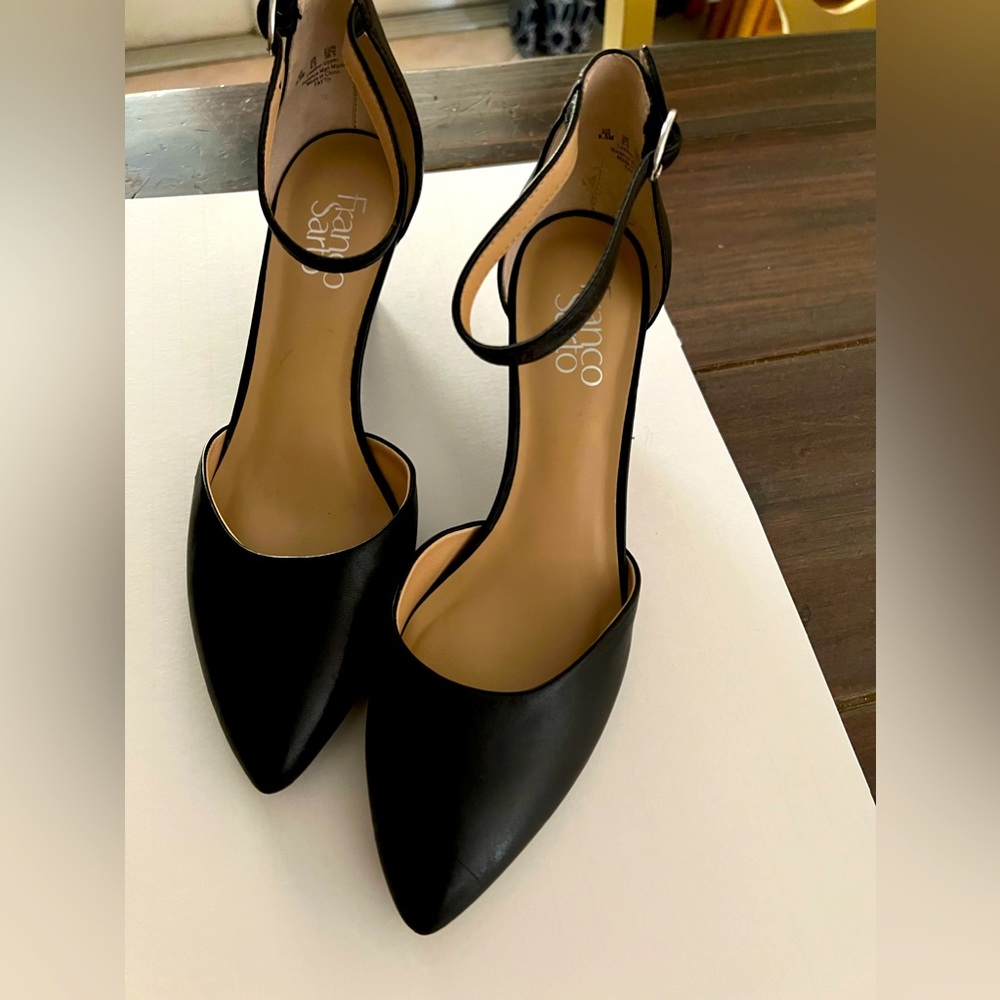 Franco Sarto black wedges. Size 8.5. Worn once